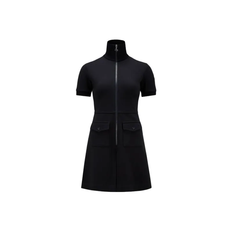 Moncler Short Sleeved Dresses Women's Blue-0