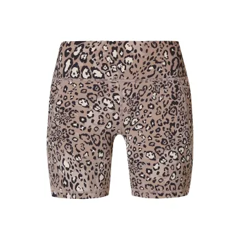 Victoria's Secret PINK SWEATY BETTY Power 6' Biker Shorts / Brown Leopard Casual Shorts Women's Leopard Print