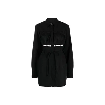 NANUSHKA Genea Cut-Out Mini Shirt Dress