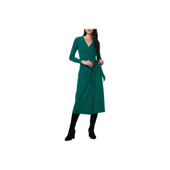 DVF Diane Von Furstenberg Long-Sleeved Dresses Women's Green