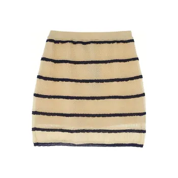 EENK Casual Short Skirts Women's Yellow