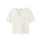 [Solid Color with Button Placket]Beige