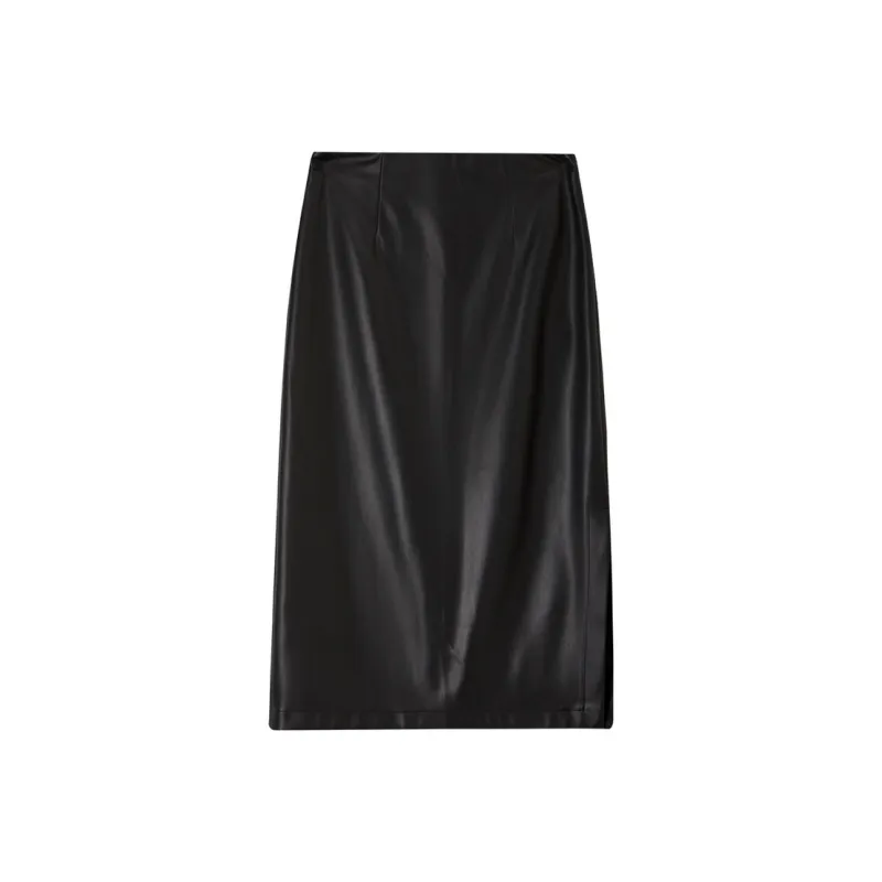 SENTUBILA Leather Long Skirts Women's-0