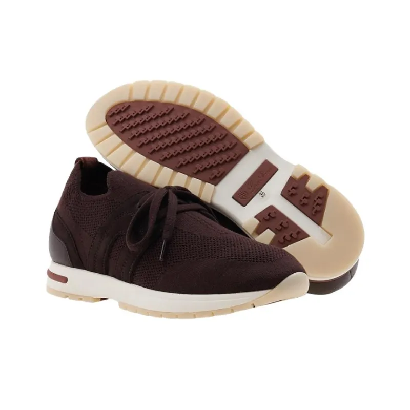 Loro Piana 360 LP Flexy Walk Low Top Casual Shoes Women's Burgundy-6