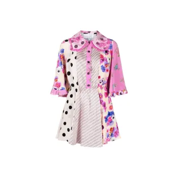 NATASHA ZINKO Panelled Silk Minidress