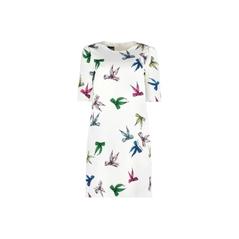 MOSCHINO Short Sleeved Dresses Women's White-0