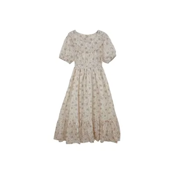 Icicofficial Short-Sleeved Dresses Women's Pink Floral