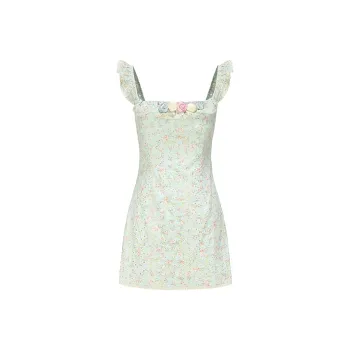 JOSR Short Sleeved Dresses Women's Light Green