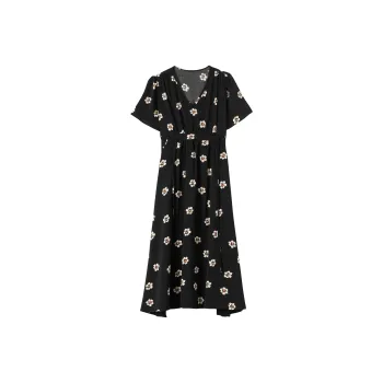 ONE PASS STUDIO Short-Sleeved Dresses Women's Black