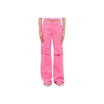 Blumarine Logo patch Flared Cargo Jeans