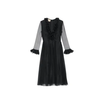 GUCCI FW22 Long Sleeved Dress Women's Black