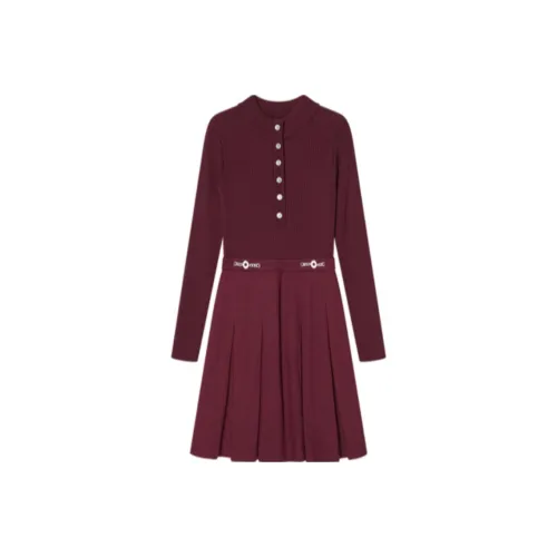 Goodland Long Sleeved Dresses Women's Burgundy Rose