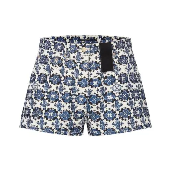LOUIS VUITTON Monogram Flower Mosaic Mini Shorts