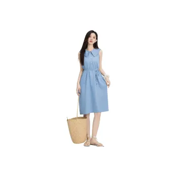 HUASJ Sleeveless Dress Women's Light Blue
