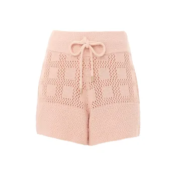 Zimmermann SS24 Casual Shorts Women's Gray Pink