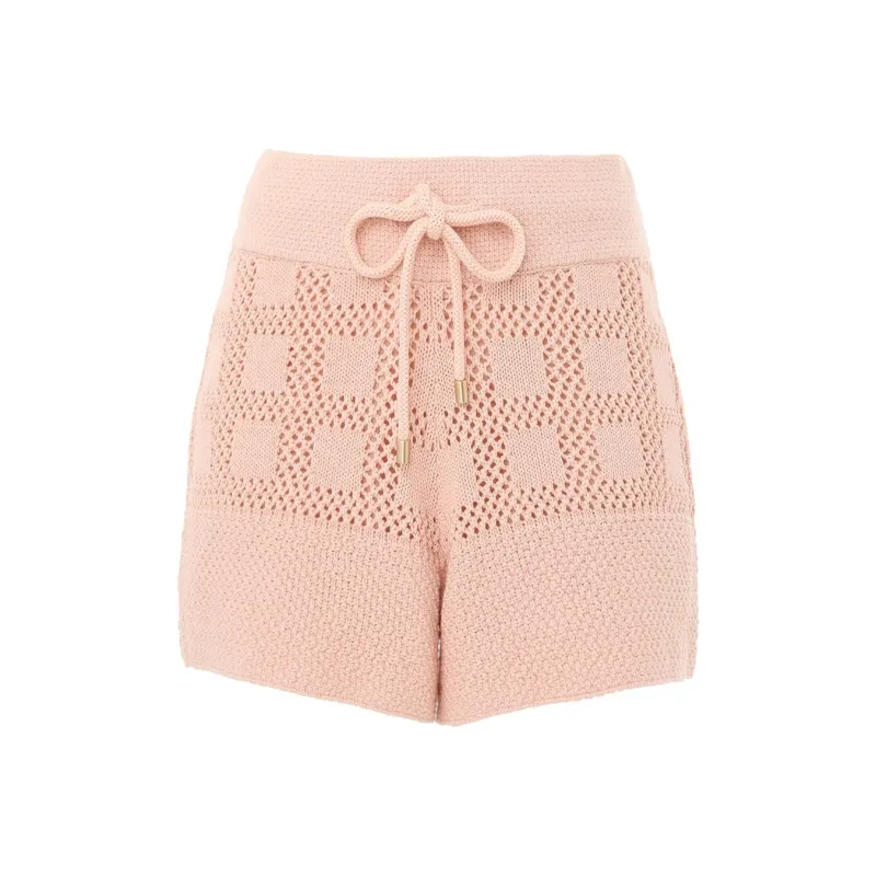 Zimmermann SS24 Casual Shorts Women's Gray Pink-0