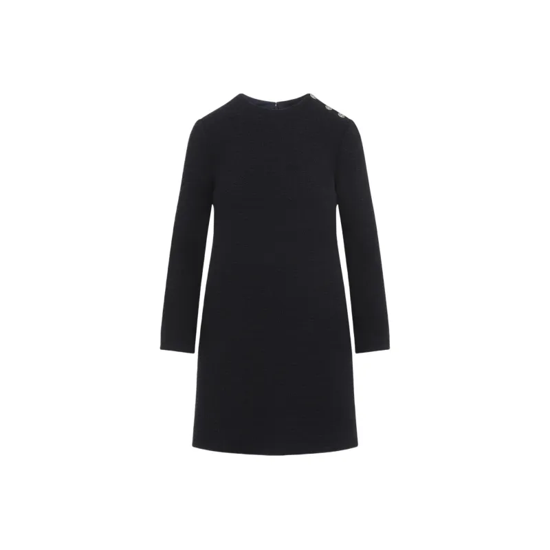 GUCCI Damier Boucle Long Sleeve Dress-0