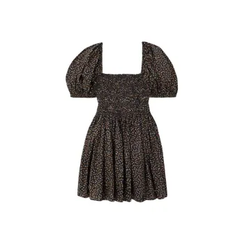 Matteau Floral print Shirred Minidress