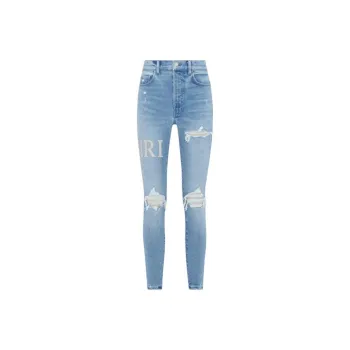 AMIRI Serif Logo Jean Jeans Women's Blue
