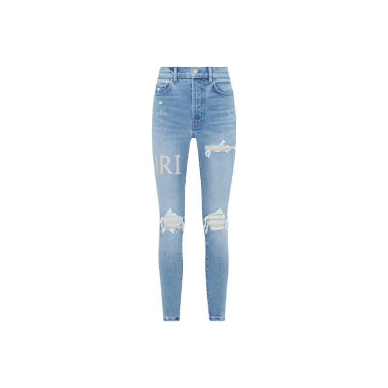 AMIRI Serif Logo Jean Jeans Women's Blue-0