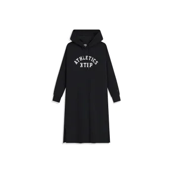 XTEP Long Sleeved Dress Women's Jet Black