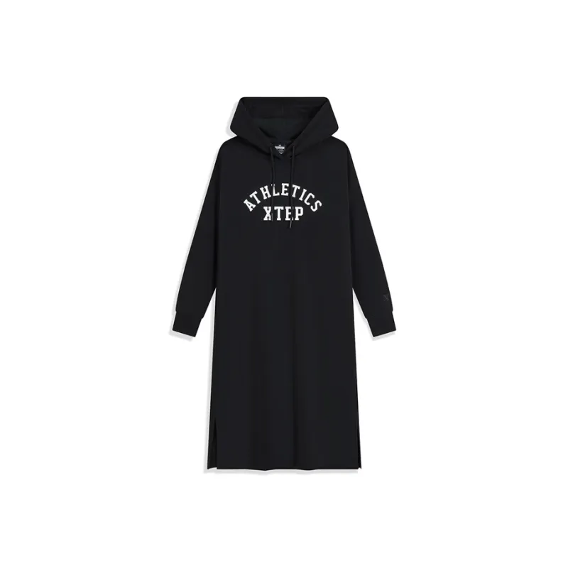 XTEP Long Sleeved Dress Women's Jet Black-0
