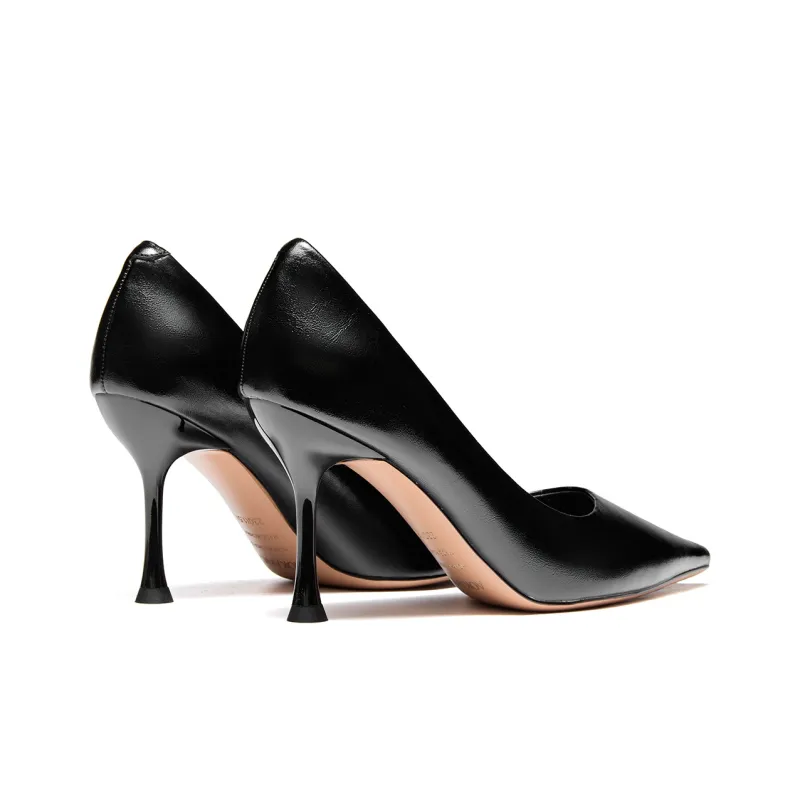 AOKANG High Heels Women's Black, Nude-2
