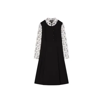 XWI Long Sleeved Dresses Women's Black & White