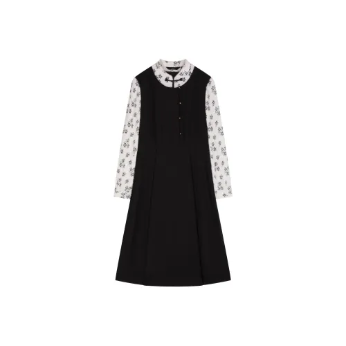 XWI Long-Sleeved Dresses Women's Black & White
