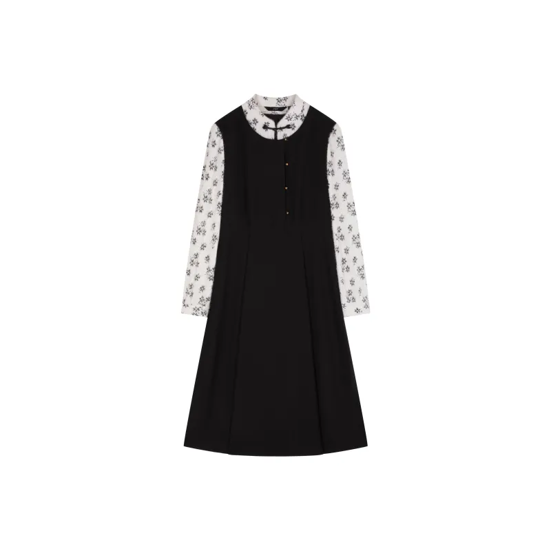 XWI Long Sleeved Dresses Women's Black & White-0