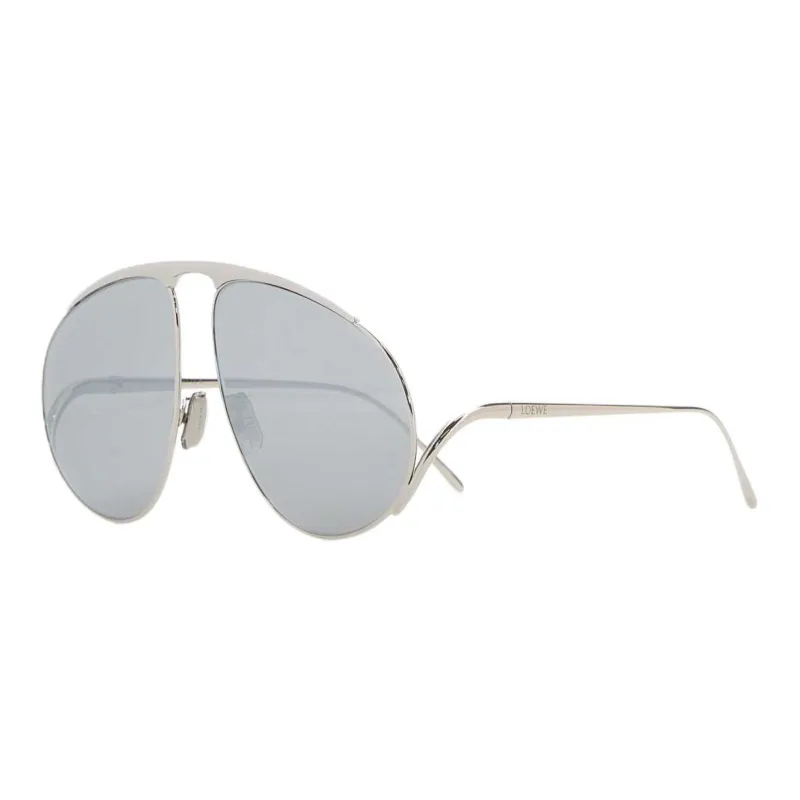 LOEWE Metal Aviator Sunglasses Men's Silver-0