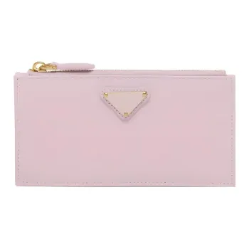 PRADA Saffiano Leather Card Holder Women's Snow Pink