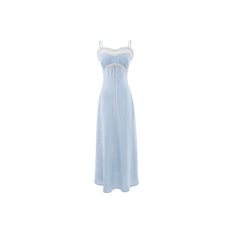 Blovelan Slip Dresses Women's Elegance Blue-0