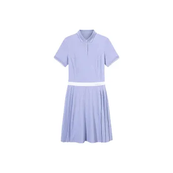 Anta Variety Training Collection Short Sleeved Dress Women's Twilight Ice Blue