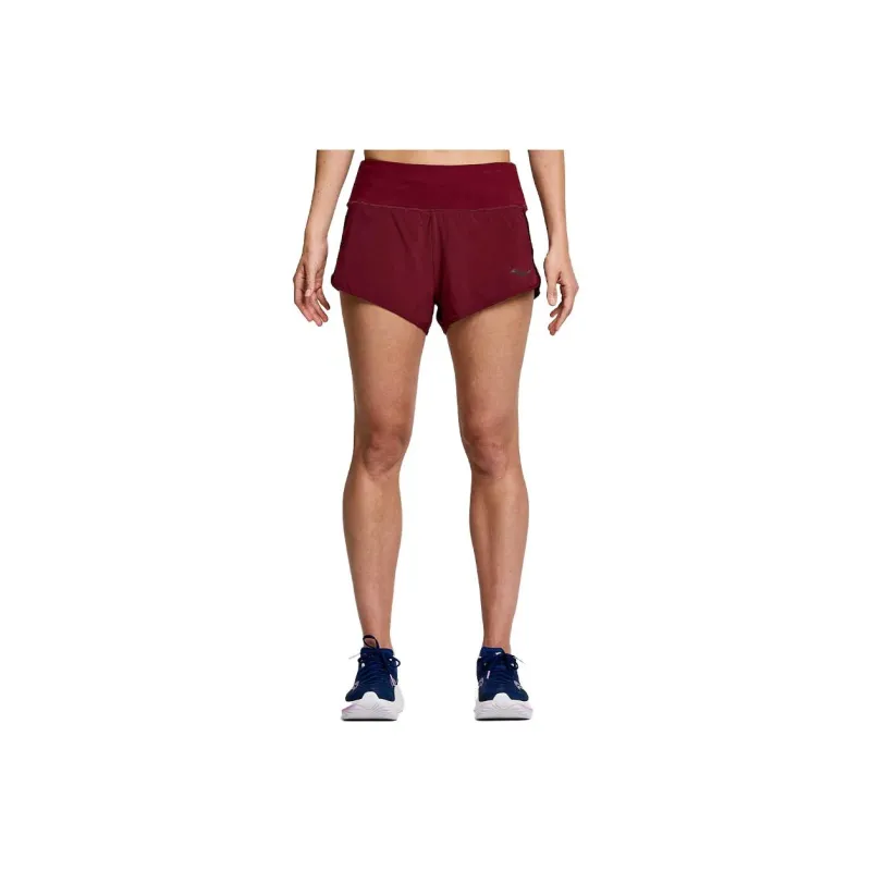 Saucony Outpace 2.5' Split Short Casual Shorts Women's Russet-0