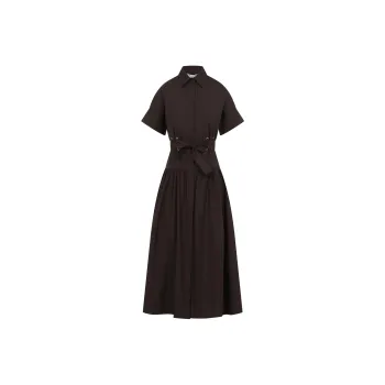 MaxMara Agoraio Belted Short Sleeved Midi Dress