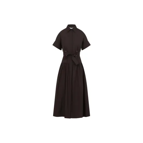 MaxMara Agoraio Belted Short Sleeved Midi Dress