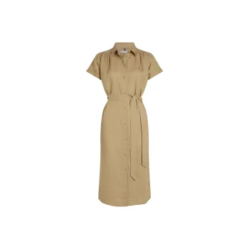 Tommy Hilfiger Short Sleeved Dress Women's Camel