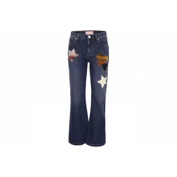 MARNI Patch Detailed Flared Jeans