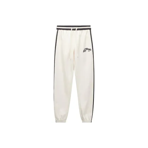 Ed Hardy SS25 Knitted Sports Pants Women's Ivory White