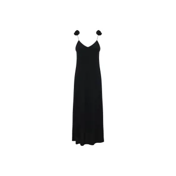 Magda Butrym Rose Detailed Open Back Maxi Dress