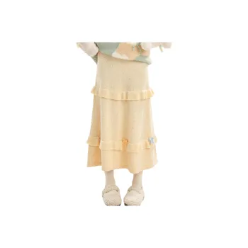 SNBL Knit Long Skirts Women's Yellow