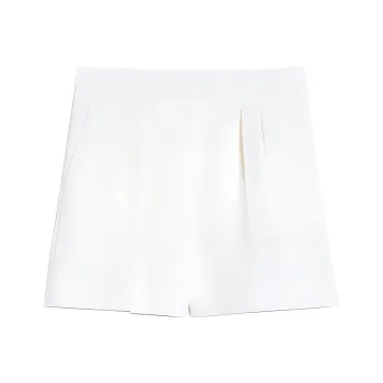MaxMara Ivory Stretch Wool Shorts