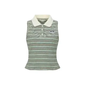 URBAN REVIVO Tank Tops Women's Blue Green Stripes