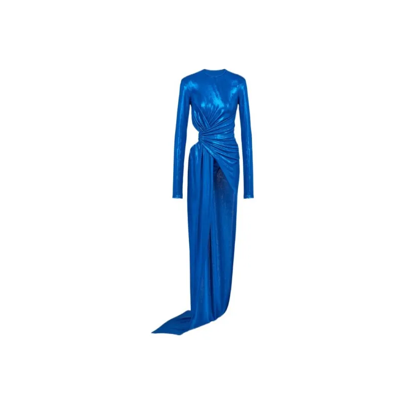 BALMAIN Long-Sleeved Dresses Women's Blue-0