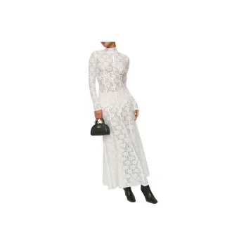 REFORMATION Luana Dress Long-Sleeved Dresses Women's White