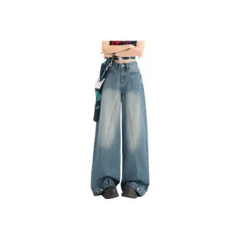 ZNZX Universal For All Seasons Jeans Loose Fit Unisex Blue