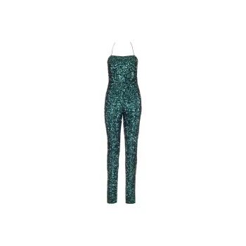 Rotate Sequin Embellished Spaghetti Straps Jumpsuit