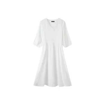MRR&CO. Short Sleeved Dress Women's White