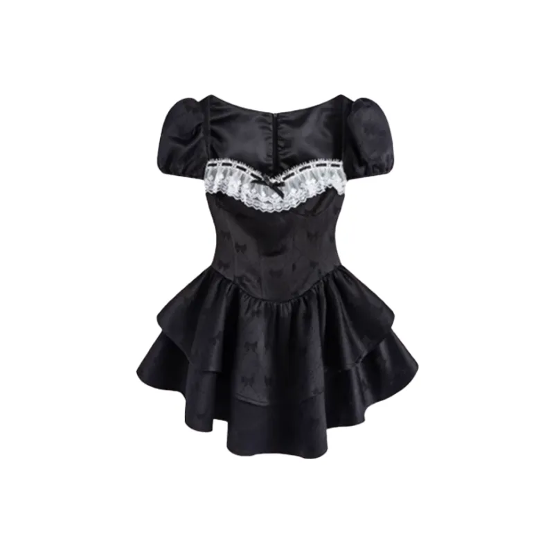 PAZZO Short Sleeved Dresses Women's Black-0